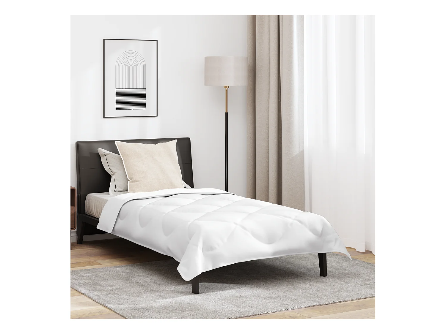 Duvet | Couette  toutes saisons Blanc 140 x 200 cm Microfibre