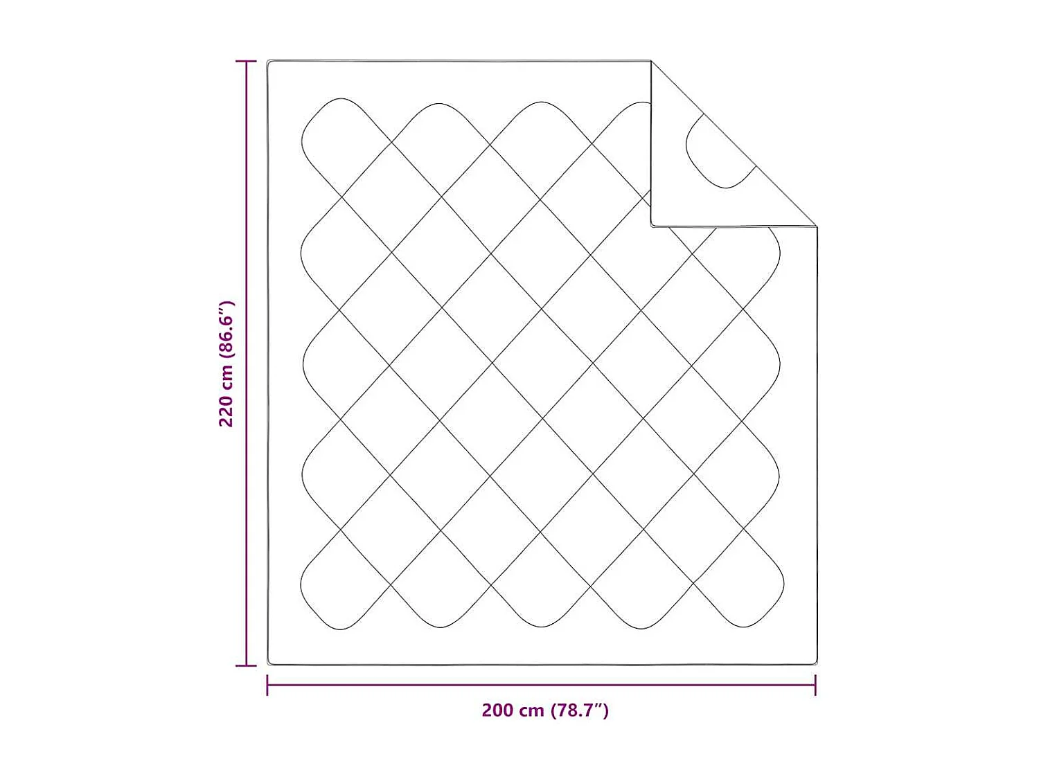 Couettes & Duvets | Couverture Blanc 200 x 220 cm Microfibre