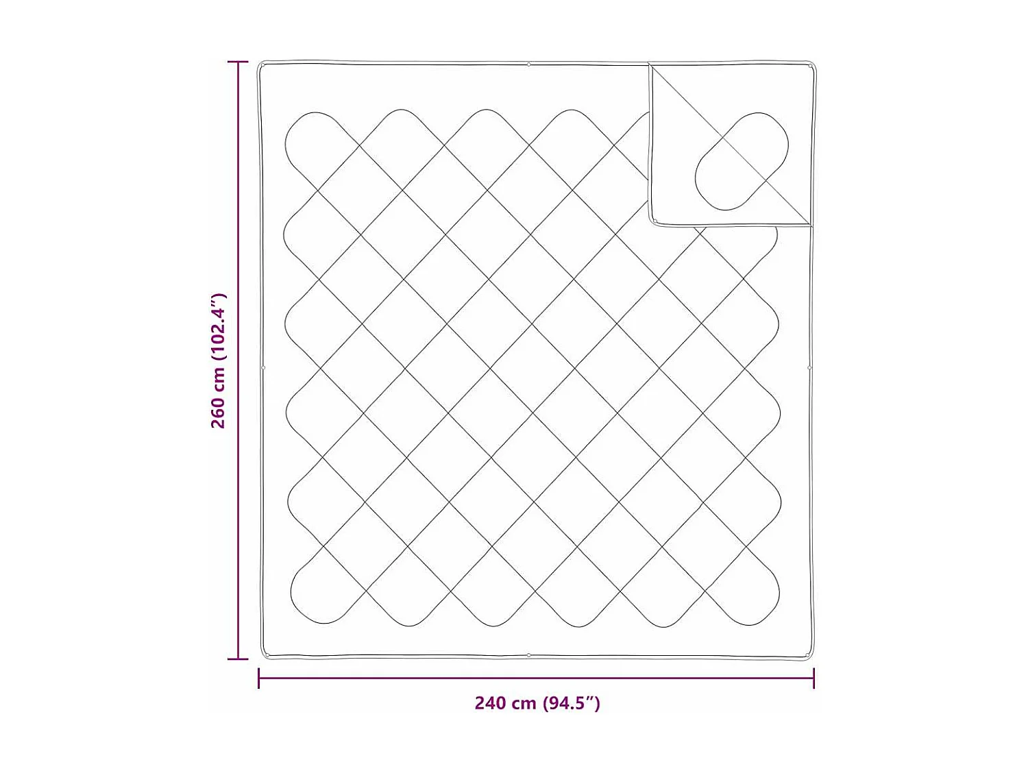 Couettes & Duvets | Couverture Blanc 240 x 260 cm Microfibre