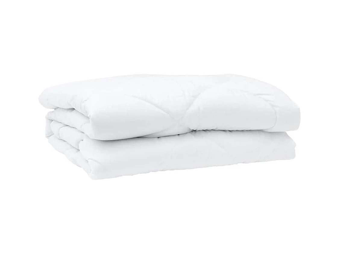 Ensemble de Couette 3 pcs Duvets | Couverture Blanc 240 x 260 cm Microfibre