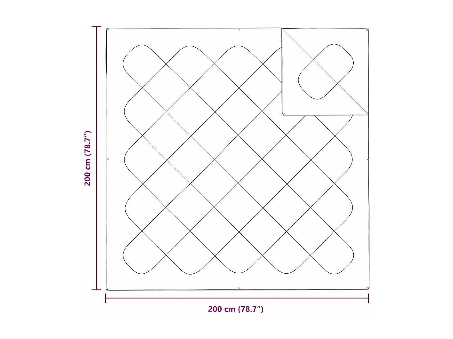 Couettes & Duvets | Couverture Blanc 200 x 200 cm Microfibre