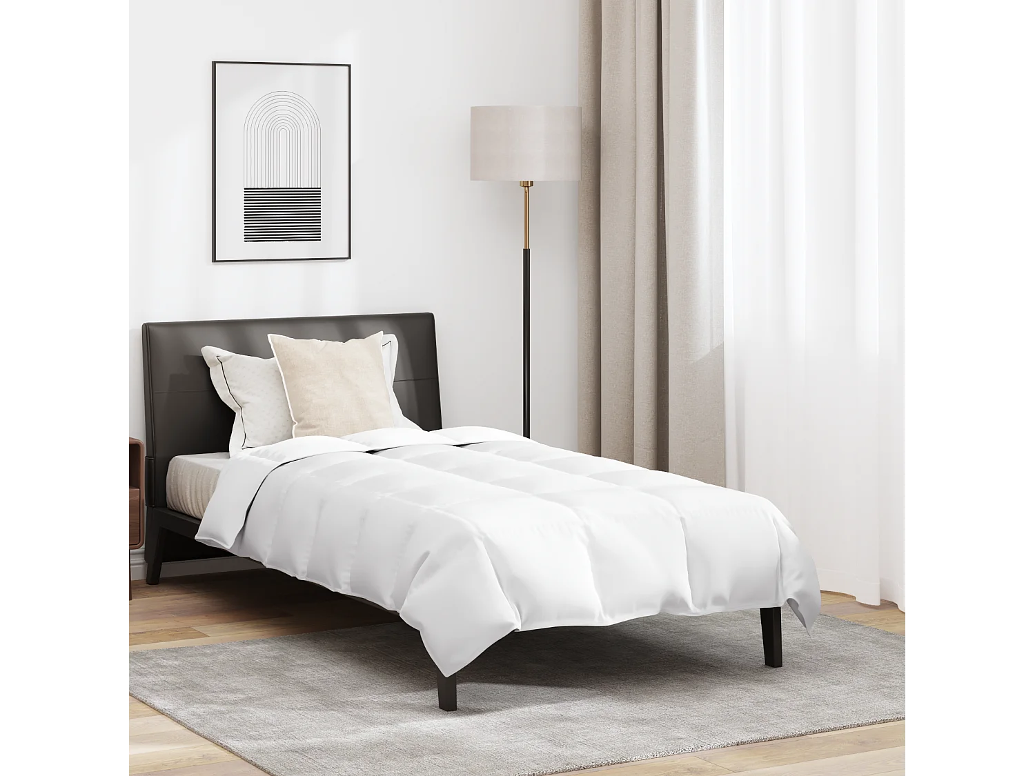 Couette | Duvet | Couverture Autre avec oreiller 2 pcs Blanc 155 x 220 cm Bas