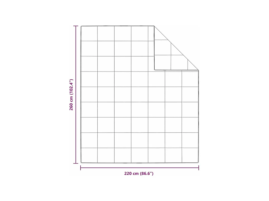 Couettes & Duvets | Couverture Blanc 260 x 220 cm Bas