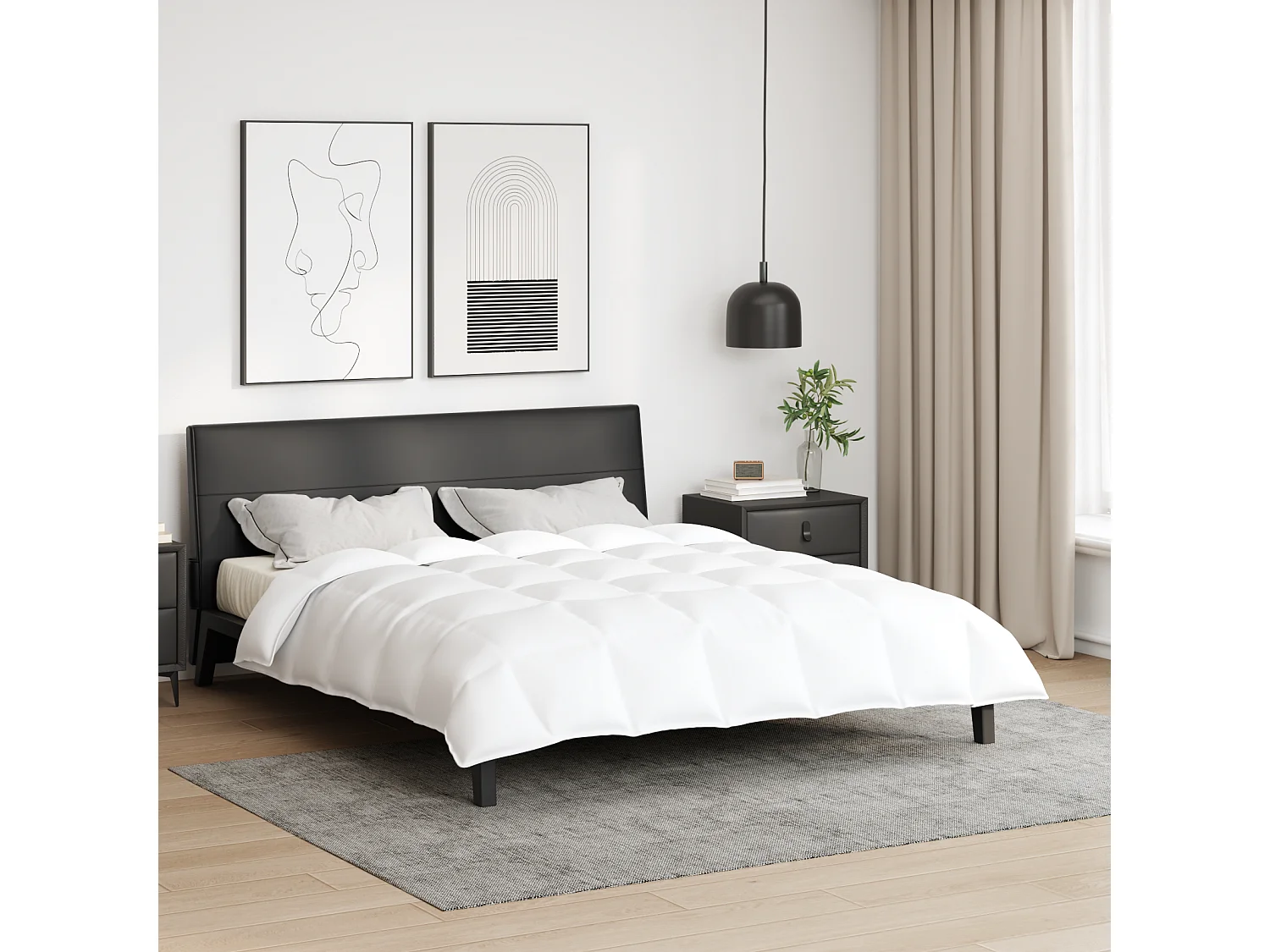 Couettes & Duvets | Couverture Blanc 260 x 220 cm Bas