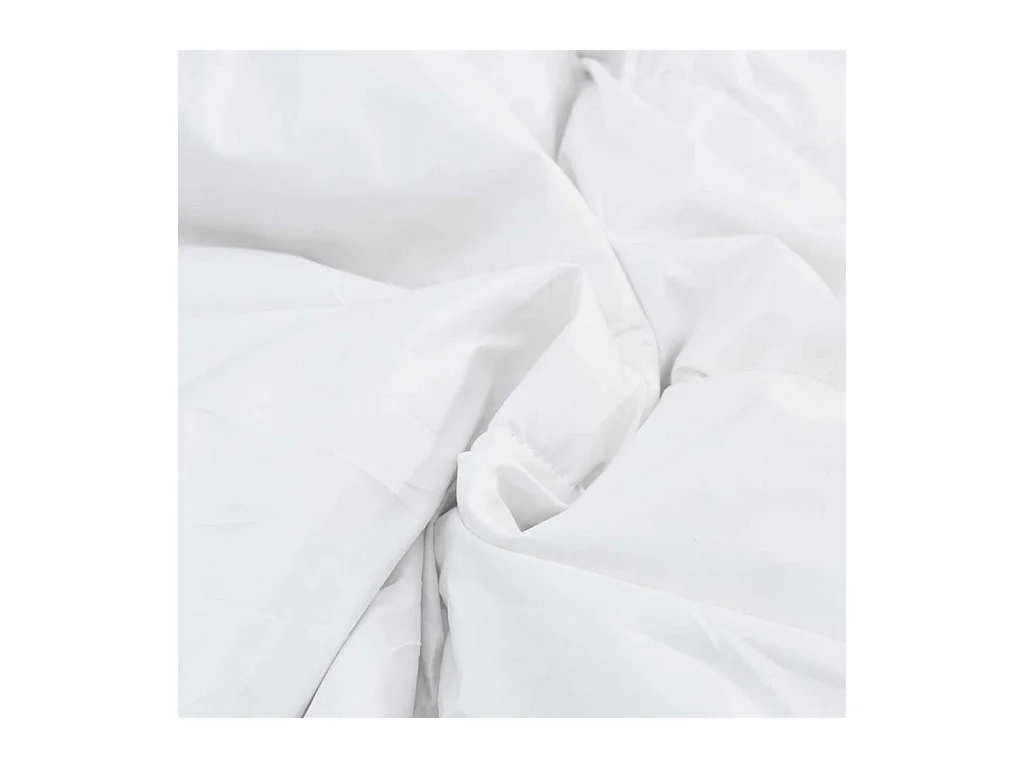 Ensemble de Couette 3 pcs Duvets | Couverture Blanc 200 x 220 cm Microfibre