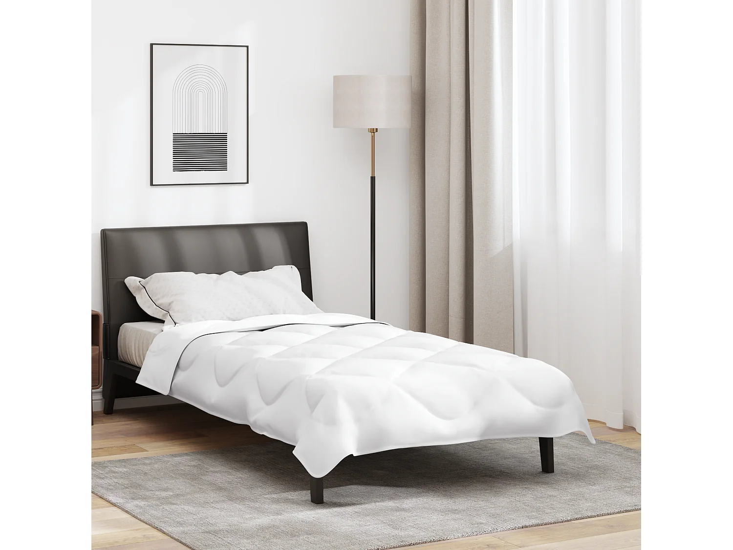 Couettes & Duvets | Couverture Blanc 140 x 220 cm Microfibre