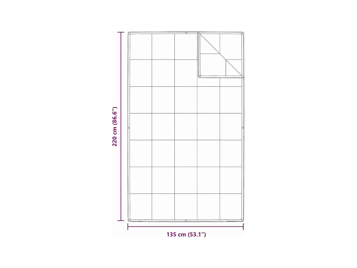 Couettes & Duvets | Couverture Blanc 135 x 220 cm Bas