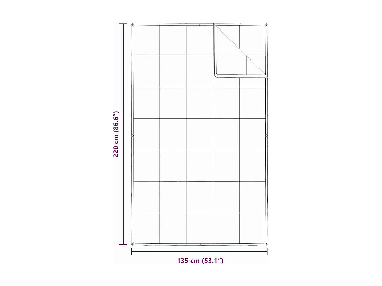 Couettes & Duvets | Couverture Blanc 135 x 220 cm Bas