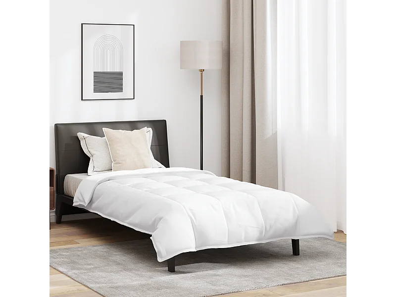 Ensemble de Couette avec oreiller 2 pcs Duvets | Couverture Blanc 155 x 220 cm Bas