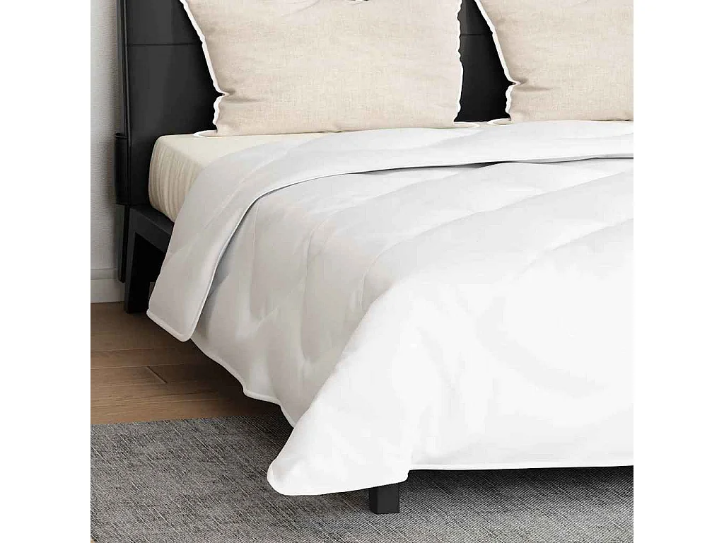 Ensemble de Couette 3 pcs Duvets | Couverture Blanc 240 x 200 cm Microfibre