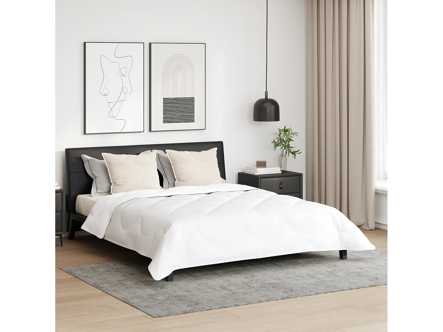 Duvet d'hiver | Couette Autre 3 pcs Blanc 240 x 260 cm Microfibre