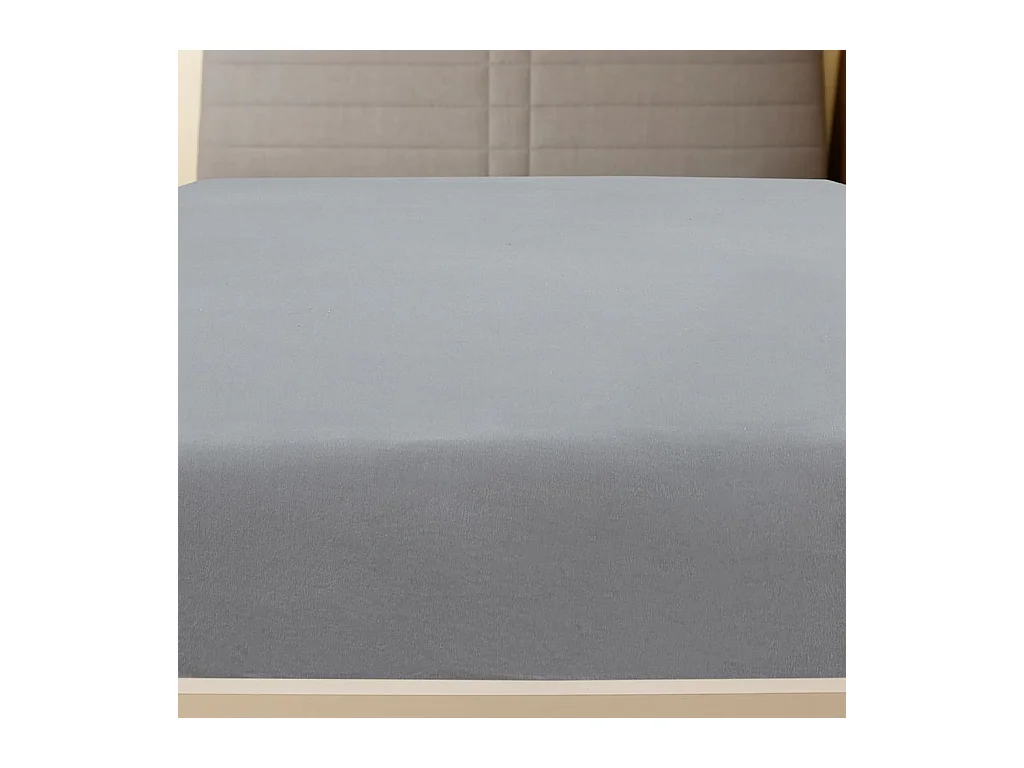 Draps-housses Jersey 2 pcs | Protege-matelas | Housse de matelas Gris 140x200 cm Coton