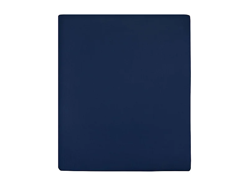 Drap-housse | Protege-matelas | Housse de matelas Jersey Bleu marine 160x200 cm Coton