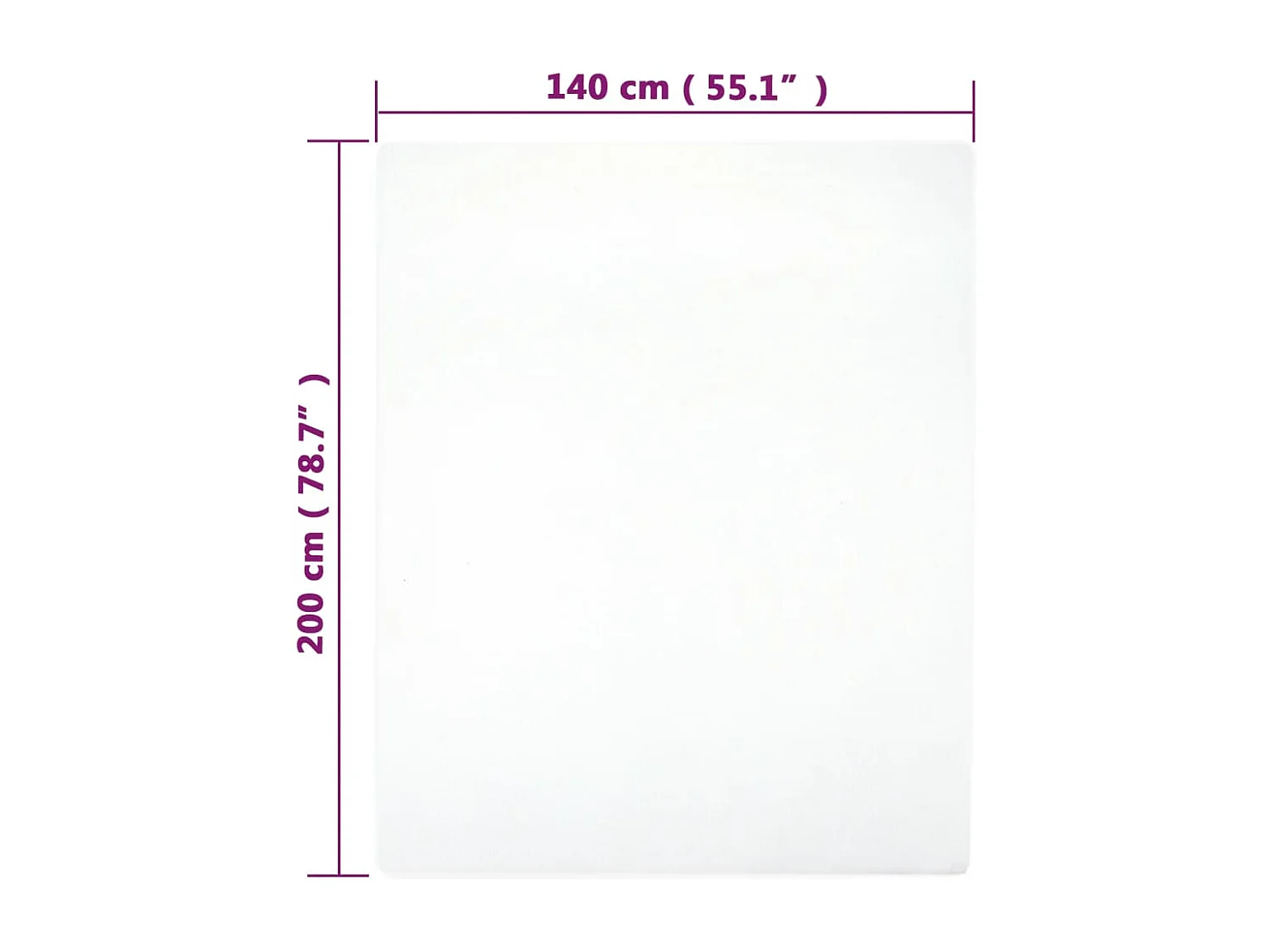 Drap-housse | Protege-matelas | Housse de matelas Jersey Blanc 140x200 cm Coton