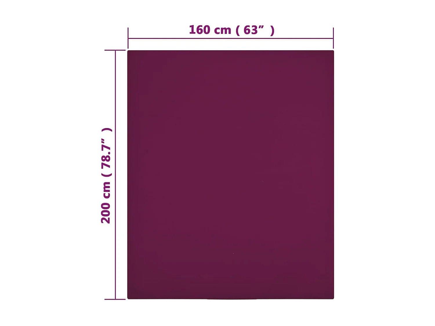 Draps-housses Jersey 2 pcs | Protege-matelas | Housse de matelas Bordeaux 160x200 cm Coton