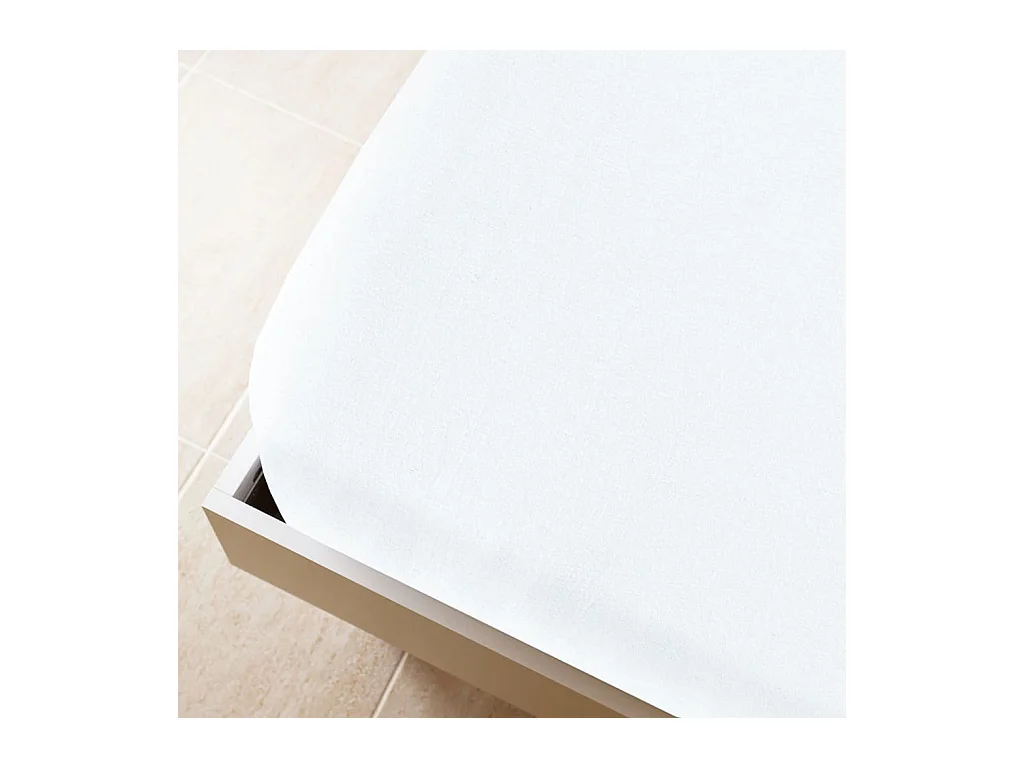 Draps-housses Jersey 2 pcs | Protege-matelas | Housse de matelas Blanc 140x200 cm Coton