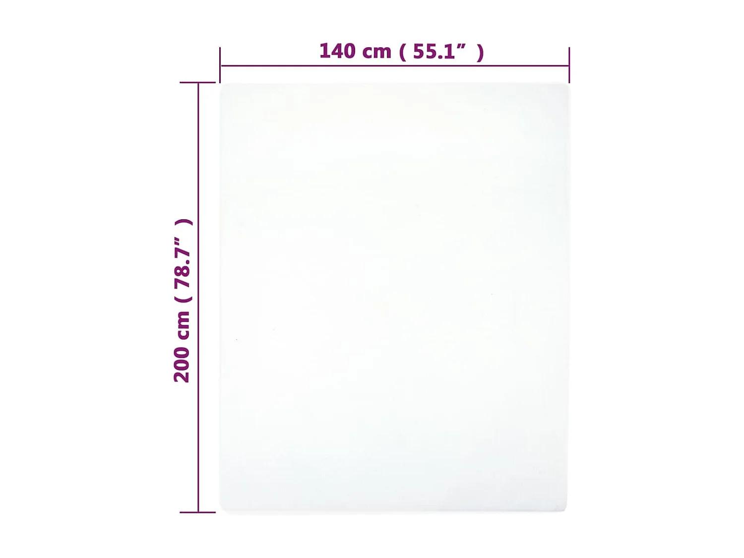 Draps-housses Jersey 2 pcs | Protege-matelas | Housse de matelas Blanc 140x200 cm Coton