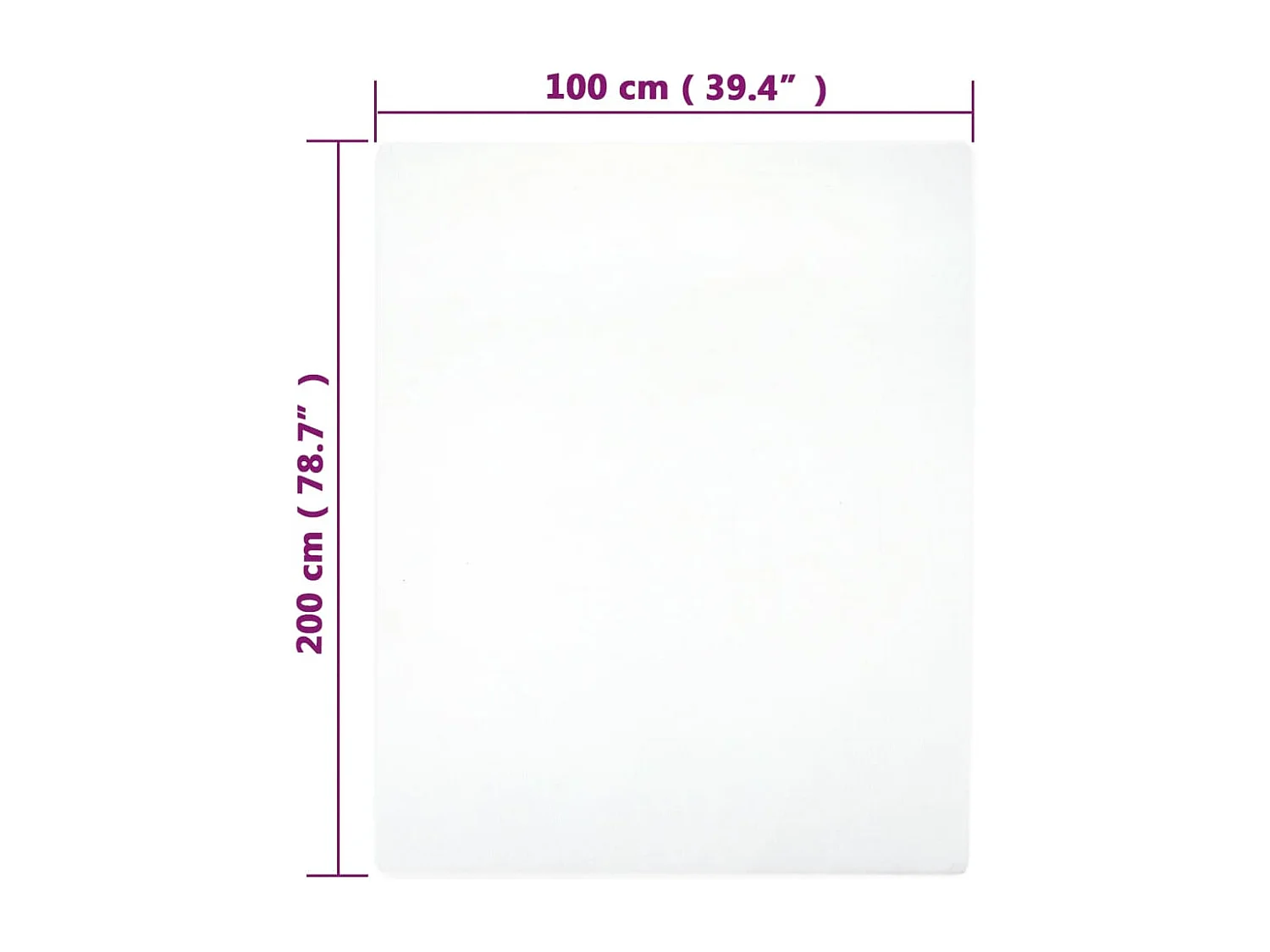 Drap-housse | Protege-matelas | Housse de matelas Jersey Blanc 100x200 cm Coton