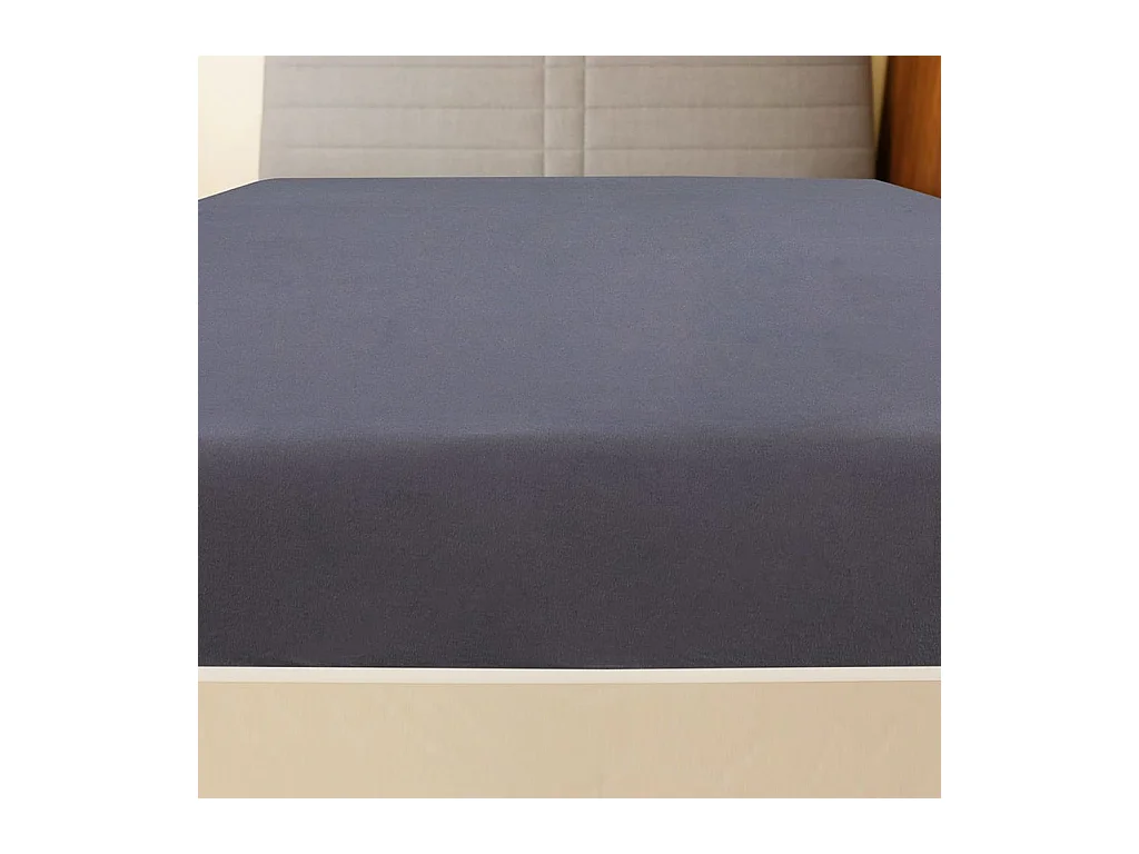 Draps-housses Jersey 2 pcs | Protege-matelas | Housse de matelas Anthracite 90x200 cm Coton