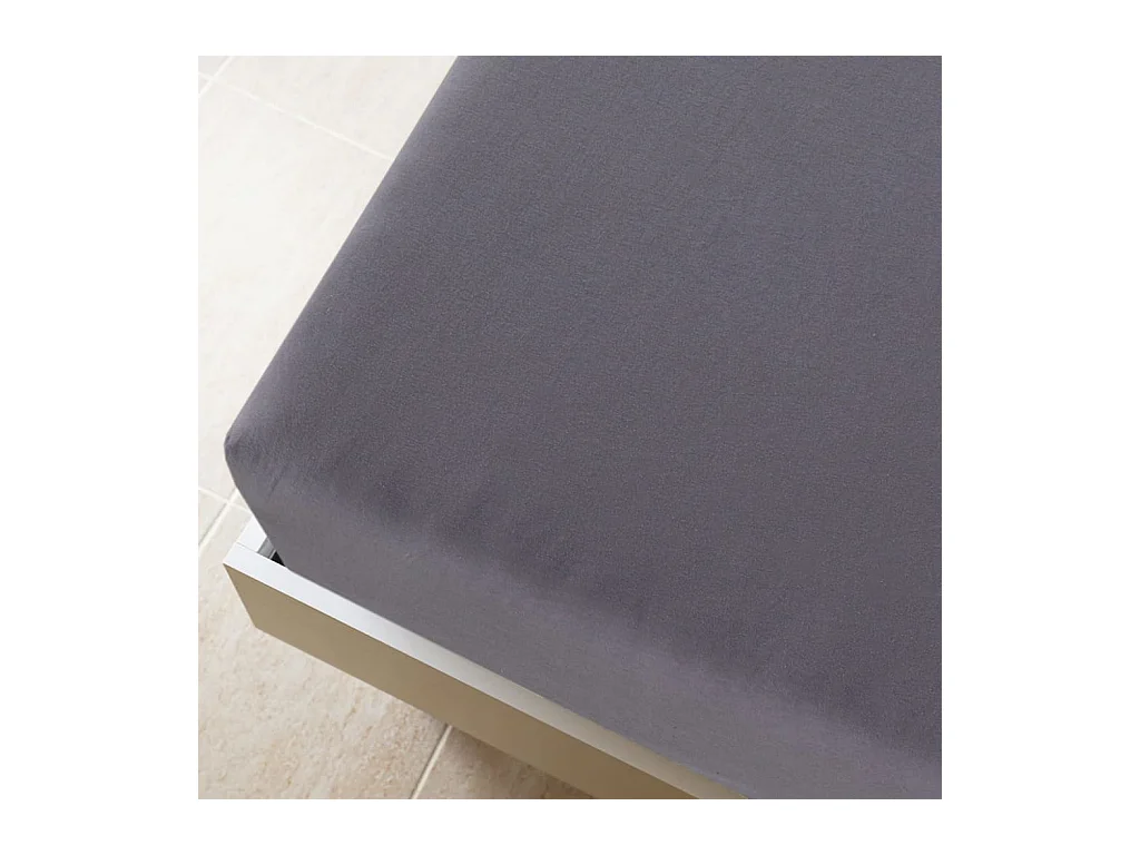 Draps-housses Jersey 2 pcs | Protege-matelas | Housse de matelas Anthracite 90x200 cm Coton