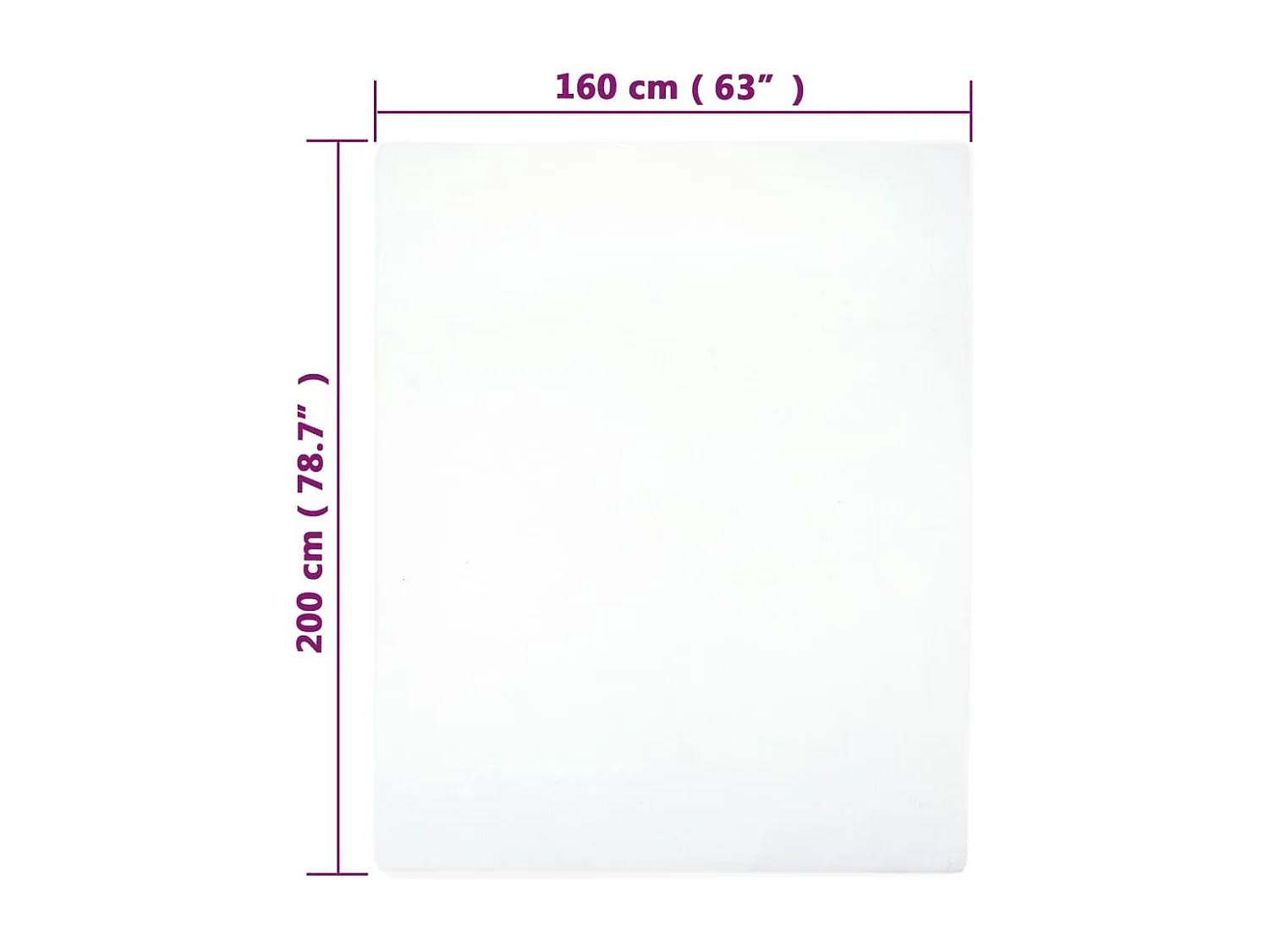 Drap-housse | Protege-matelas | Housse de matelas Jersey Blanc 160x200 cm Coton