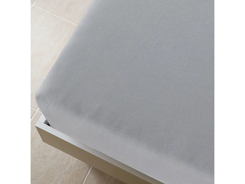 Draps-housses Jersey 2 pcs | Protege-matelas | Housse de matelas Gris 100x200 cm Coton