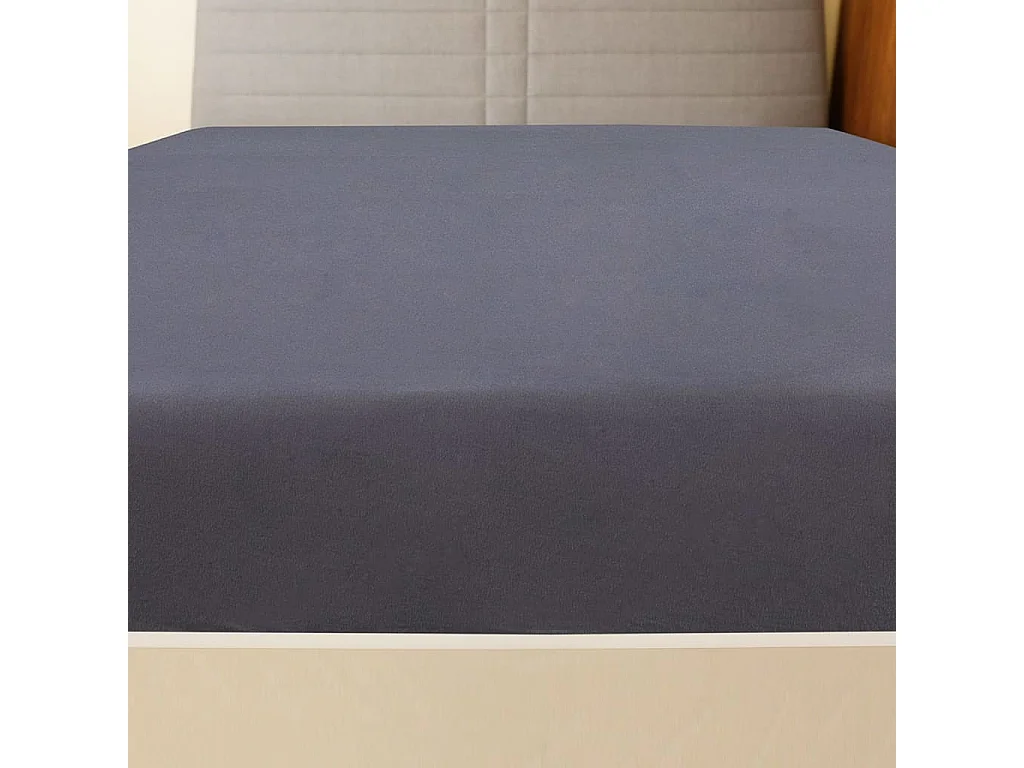 Draps-housses Jersey 2 pcs | Protege-matelas | Housse de matelas Anthracite 140x200 cm Coton