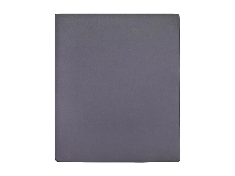 Draps-housses Jersey 2 pcs | Protege-matelas | Housse de matelas Anthracite 140x200 cm Coton
