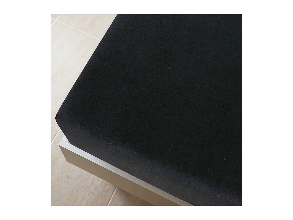 Draps-housses Jersey 2 pcs | Protege-matelas | Housse de matelas Noir 100x200 cm Coton