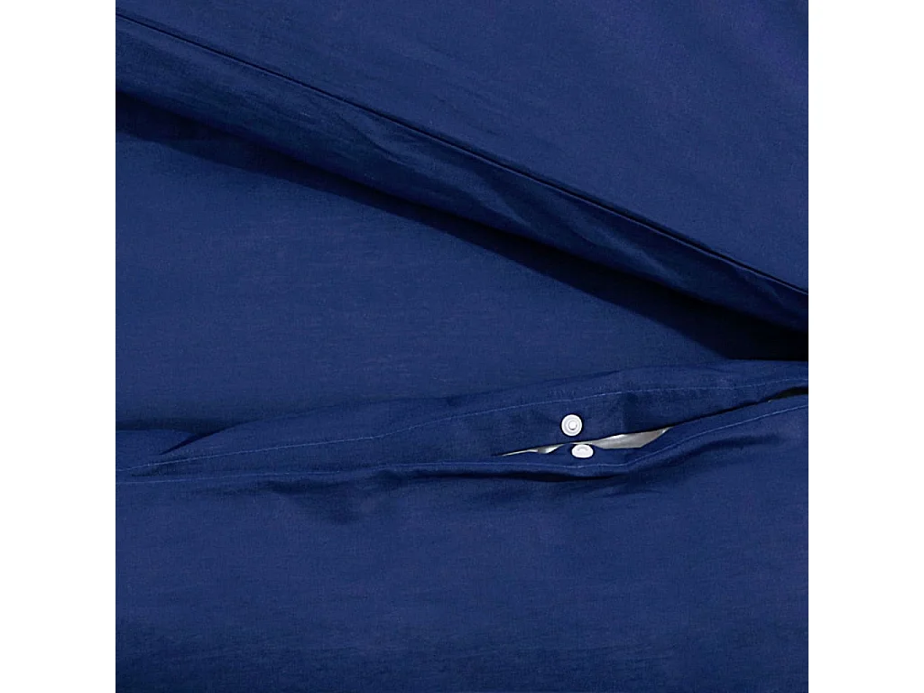 Ensemble de housse de couette | Parure de lit Bleu marine 200x200 cm Microfibre