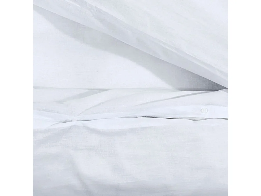 Ensemble de housse de couette | Parure de lit Blanc 140x200 cm Microfibre