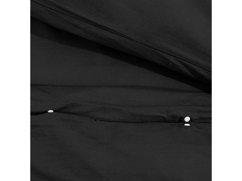 Ensemble de housse de couette | Parure de lit Noir 135x200 cm Microfibre légère