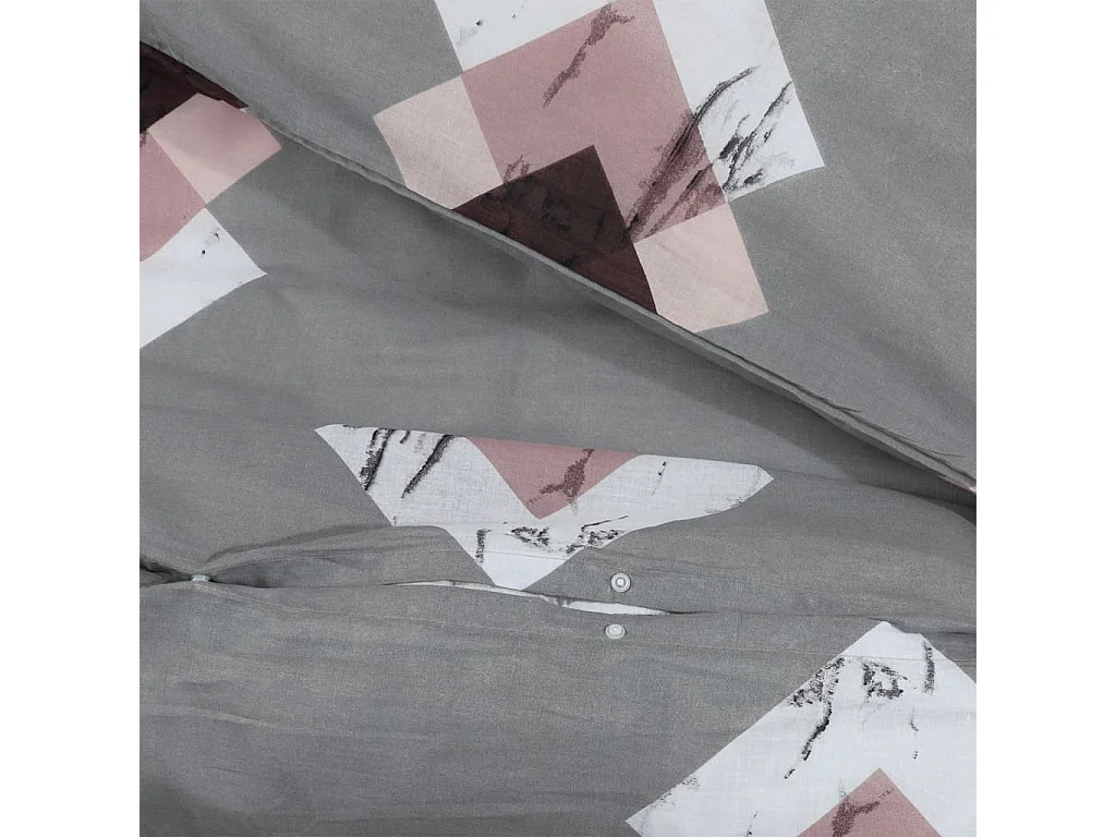 Ensemble de housse de couette | Parure de lit Gris 140x200 cm Coton