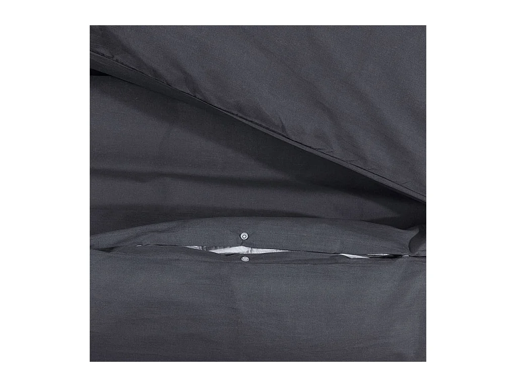 Ensemble de housse de couette | Parure de lit Noir 260x240 cm Coton