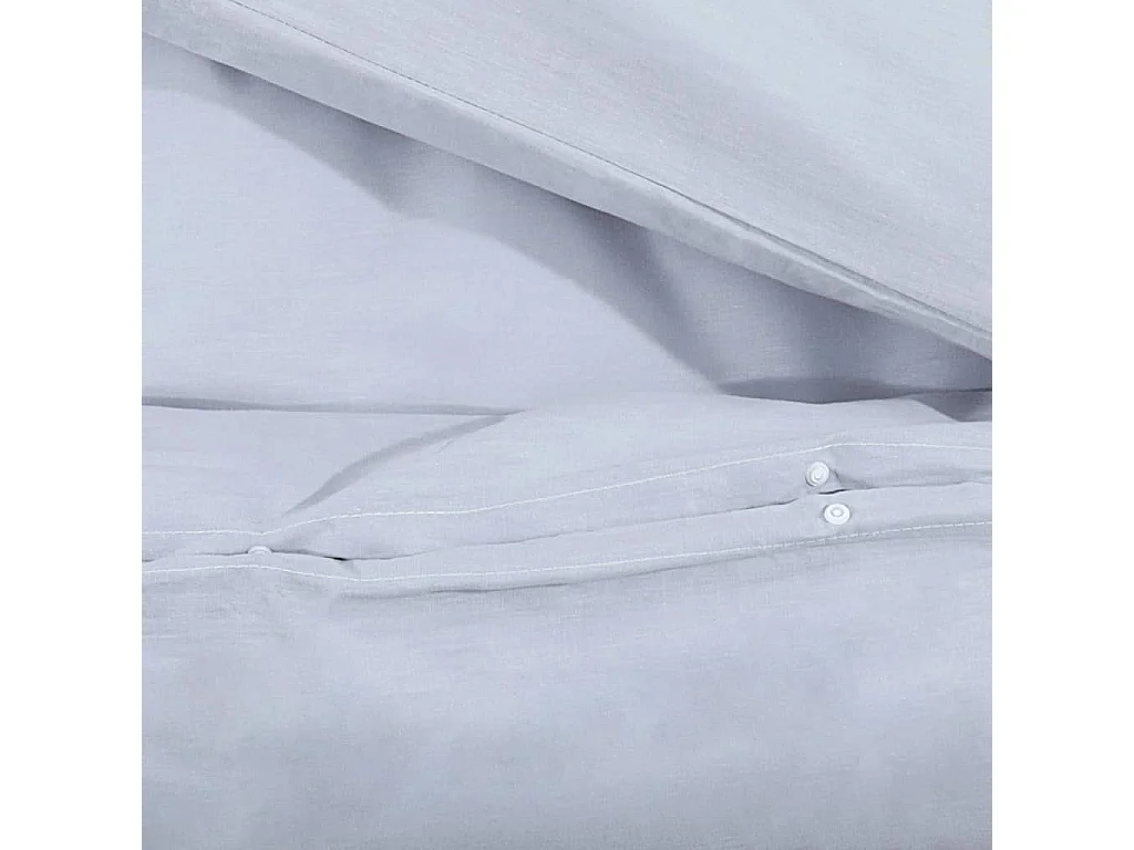 Ensemble de housse de couette | Parure de lit Gris 260x240 cm Microfibre légère