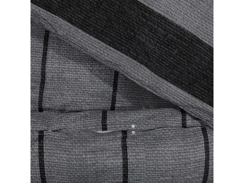 Ensemble de housse de couette | Parure de lit gris foncé 260x220 cm Coton