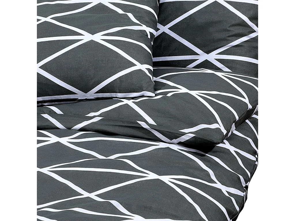 Ensemble de housse de couette | Parure de lit Gris 220x240 cm Coton