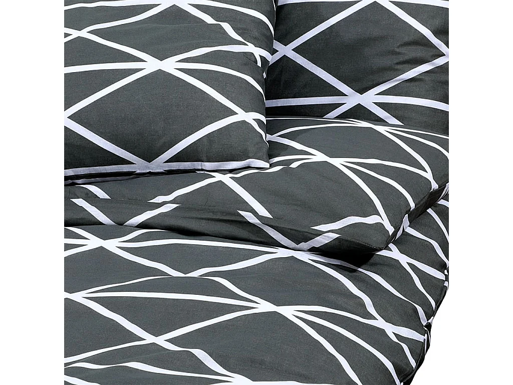 Ensemble de housse de couette | Parure de lit Gris 200x200 cm Coton