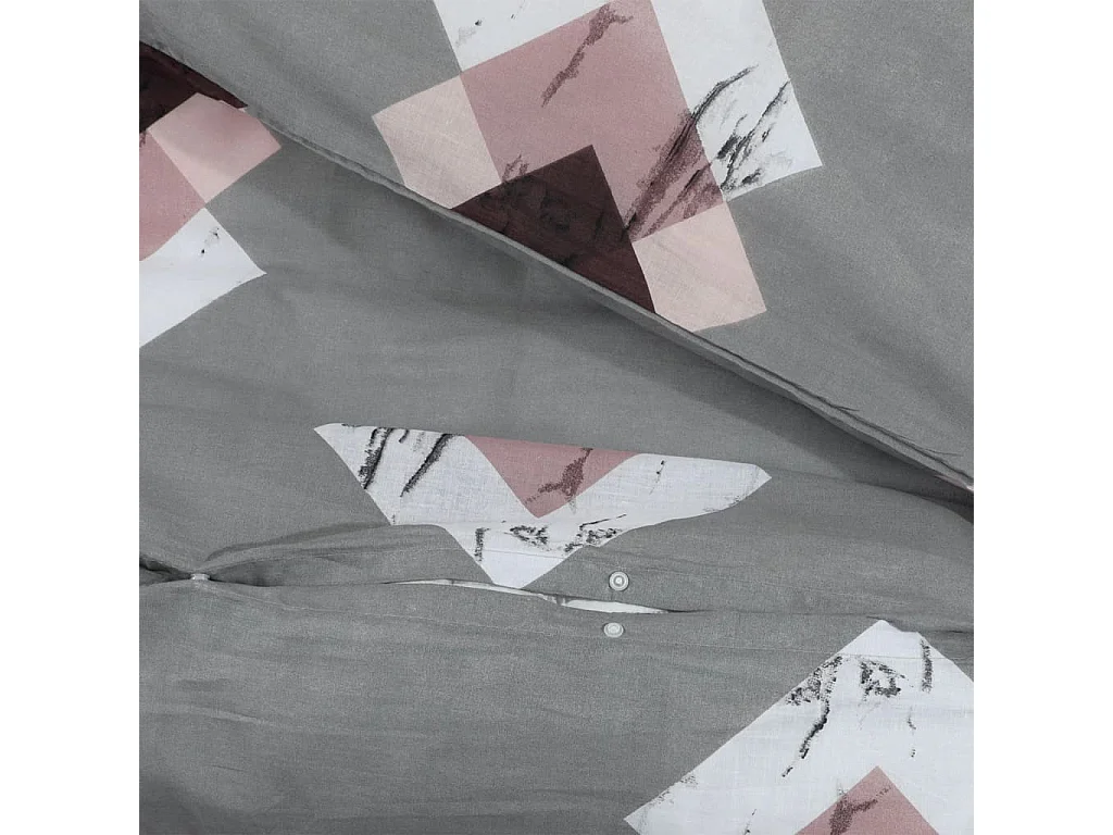 Ensemble de housse de couette | Parure de lit Gris 200x220 cm Coton