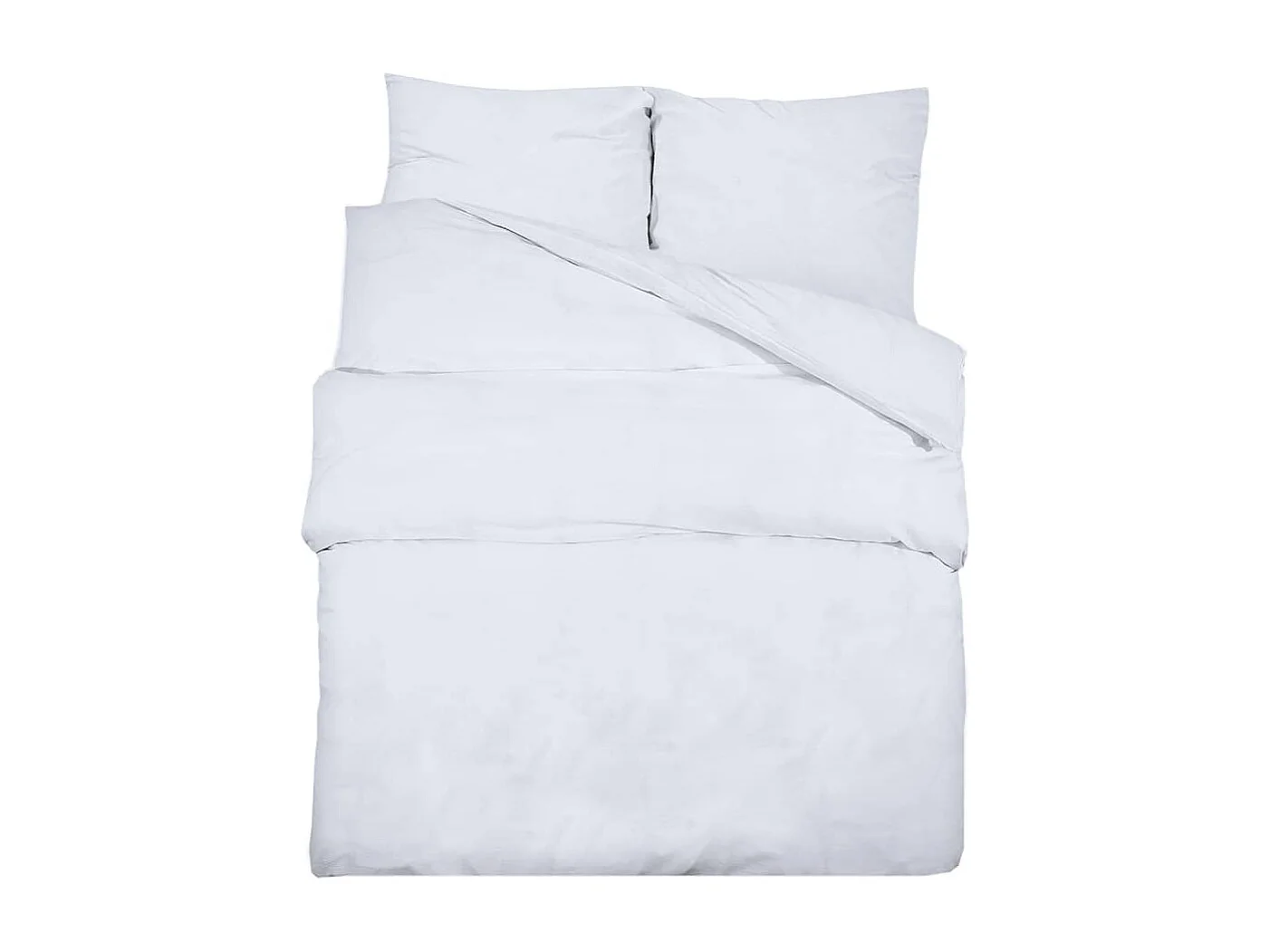 Ensemble de housse de couette | Parure de lit Blanc 135x200 cm Coton