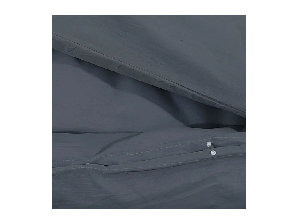 Ensemble de housse de couette | Parure de lit Anthracite 200x200 cm Coton