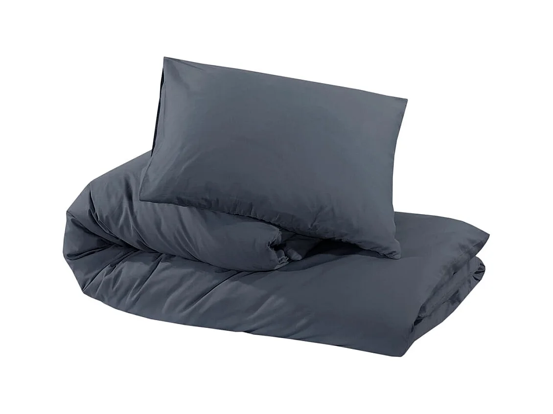 Ensemble de housse de couette | Parure de lit Anthracite 200x200 cm Coton