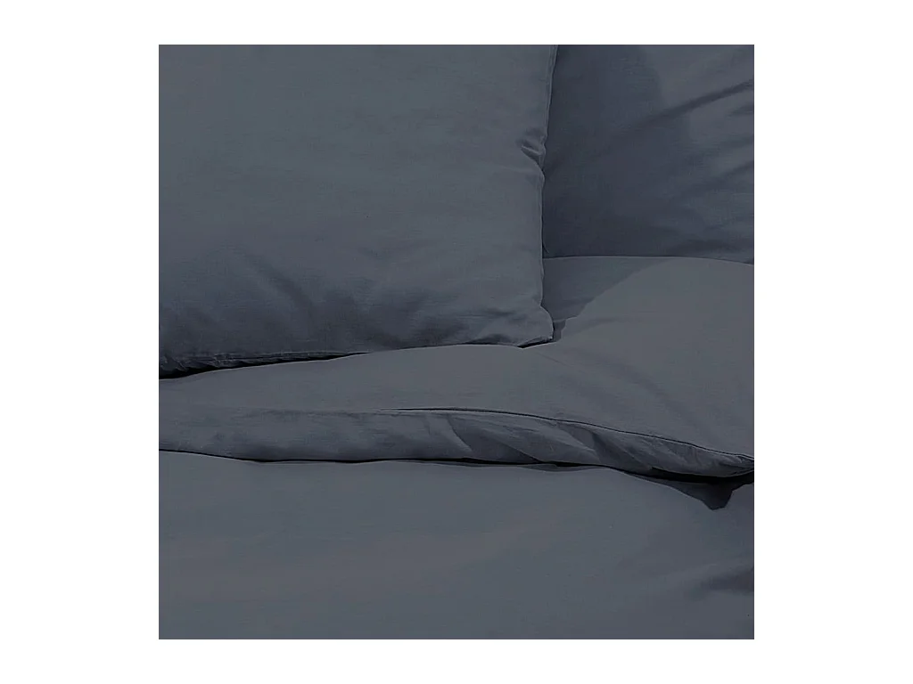 Ensemble de housse de couette | Parure de lit Anthracite 200x200 cm Coton