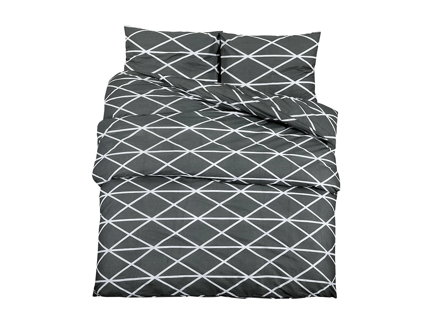 Ensemble de housse de couette | Parure de lit Gris 260x240 cm Coton