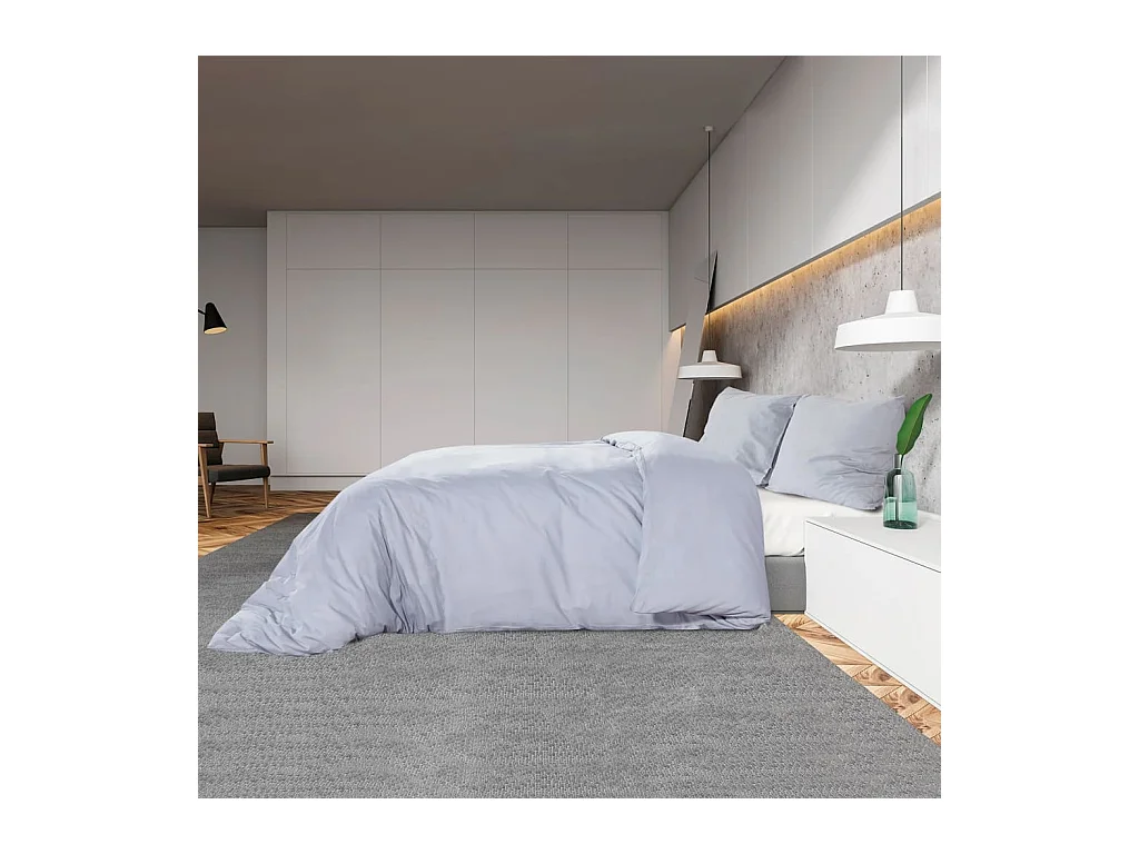 Ensemble de housse de couette | Parure de lit Gris 200x200 cm Coton