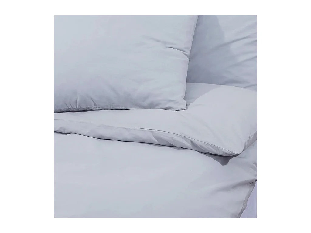 Ensemble de housse de couette | Parure de lit Gris 200x200 cm Coton