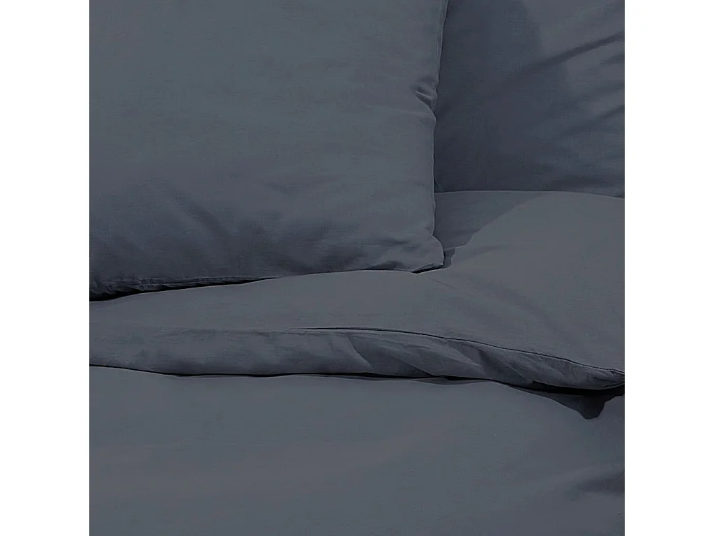 Ensemble de housse de couette | Parure de lit Anthracite 200x200 cm Coton