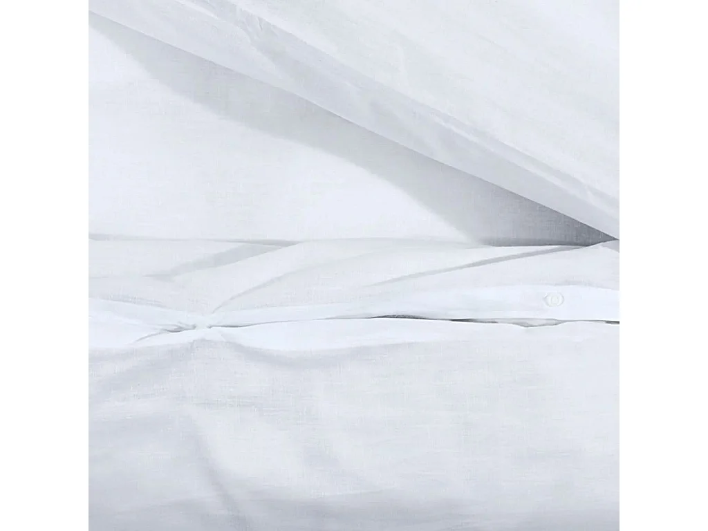Ensemble de housse de couette | Parure de lit Blanc 155x220 cm Microfibre