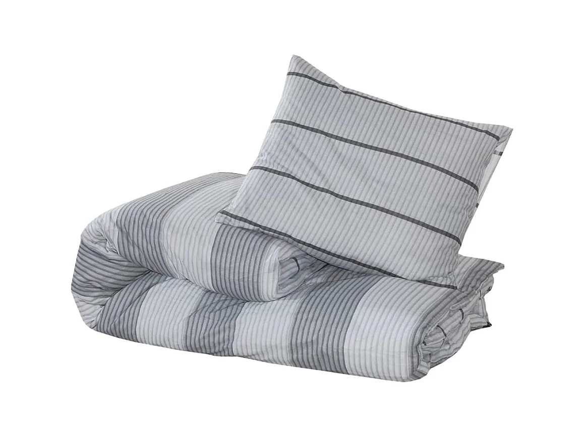 Ensemble de housse de couette | Parure de lit Gris 200x220 cm Coton