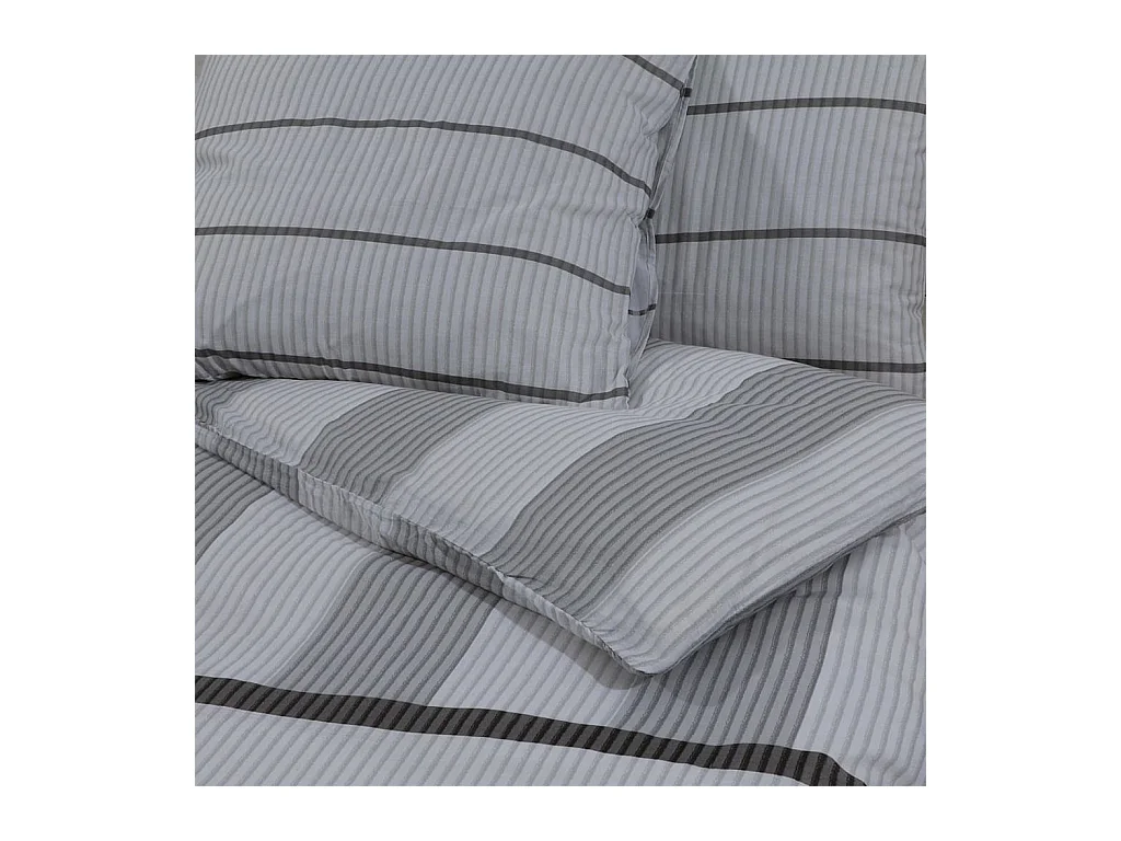 Ensemble de housse de couette | Parure de lit Gris 200x220 cm Coton